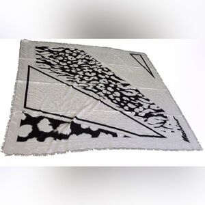 Moschino Black and White Animal Print  oversized Scarf